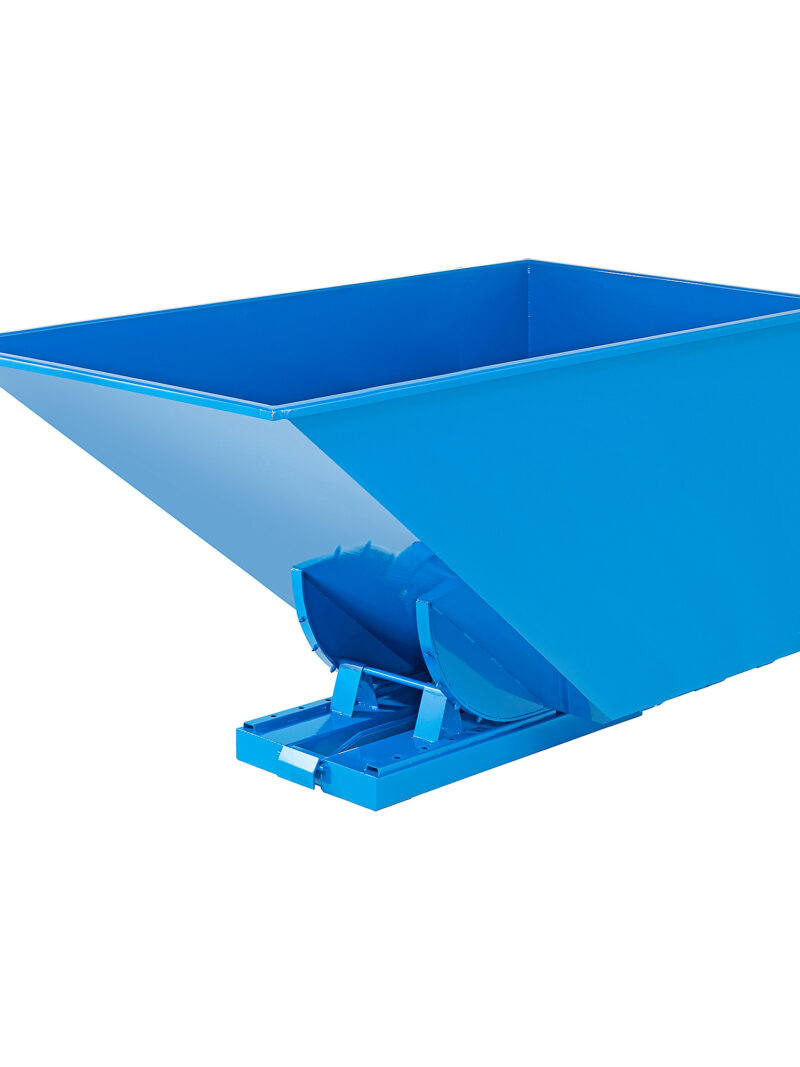 Kontener wywrotka AZURE, samowyładowczy, 2073x1066x1248 mm, 1600 L, niebieski