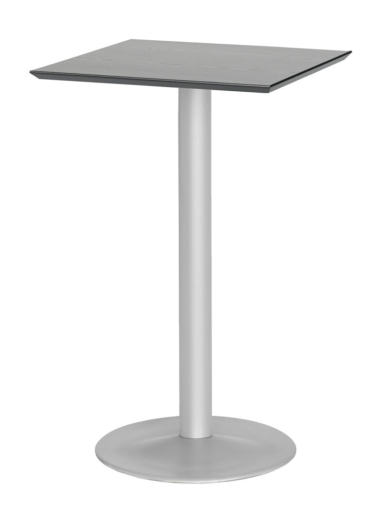 Stół barowy BIANCA, 700x700x1125 mm, czarny, szary