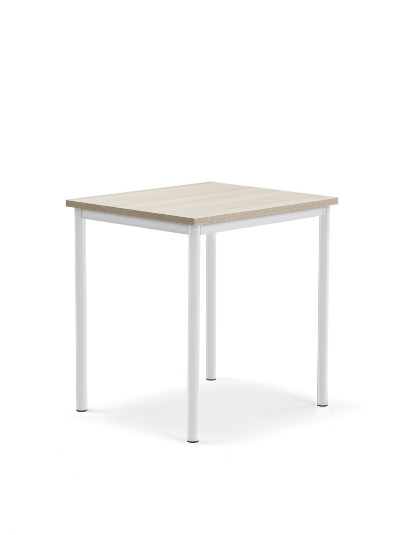 Biurko BORÅS PLUS, 700x600x720 mm, popielaty laminat, biały