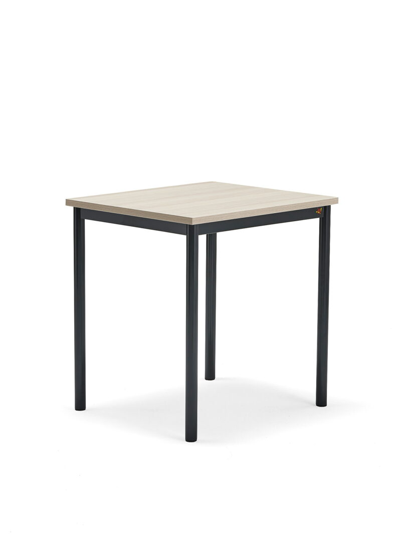 Biurko BORÅS PLUS, 700x600x720 mm, popielaty laminat, antracyt