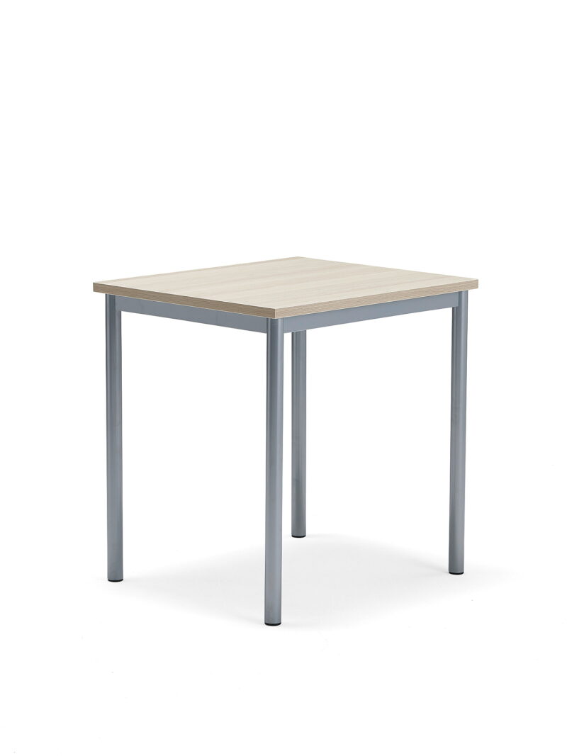 Biurko BORÅS PLUS, 700x600x720 mm, popielaty laminat, szary aluminium