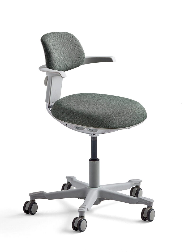 Krzesło biurowe NEWBURY, biały/zielony
