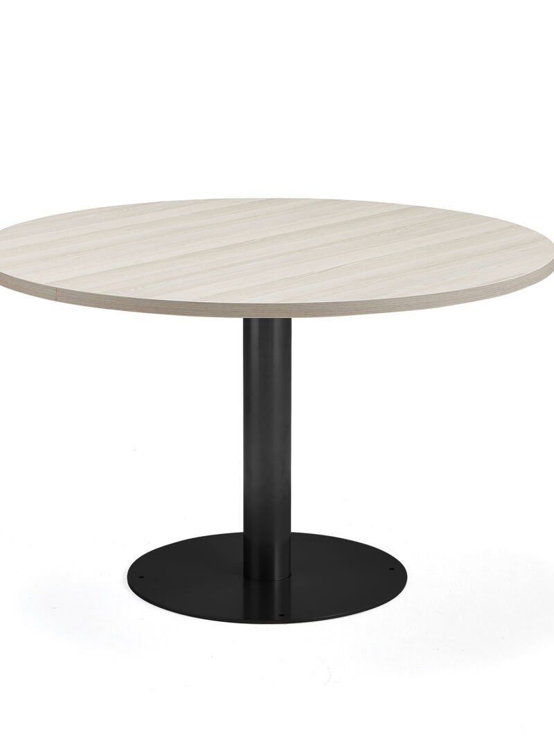 Stół do stołówki GATHER, Ø 900x720 mm, antracyt, popielaty