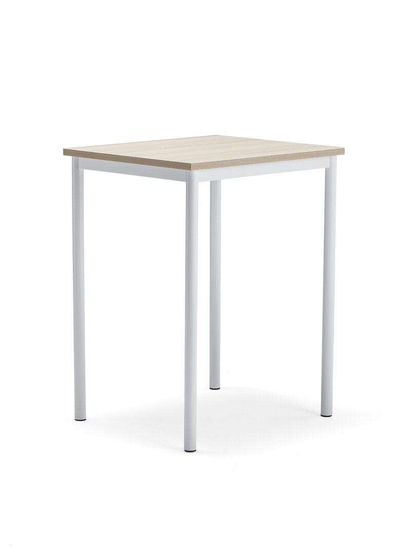 Biurko BORÅS PLUS, 700x600x900 mm, popielaty laminat, biały