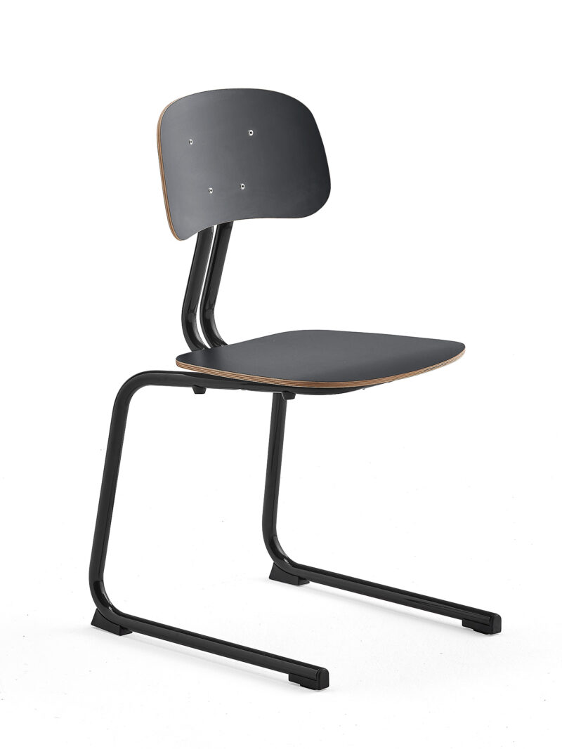 Krzesło szkolne YNGVE, na płozach, antracyt, antracyt, 460 mm