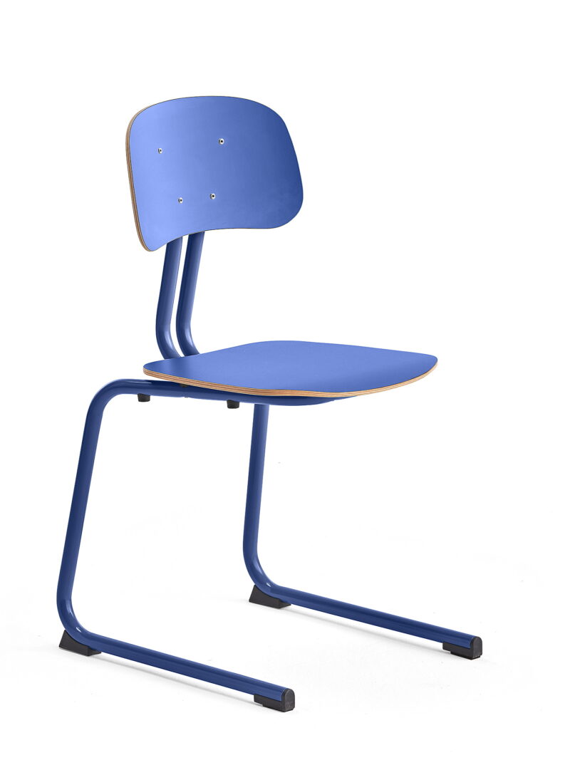 Krzesło szkolne YNGVE, na płozach, kobaltowy, granat nocy, 460 mm