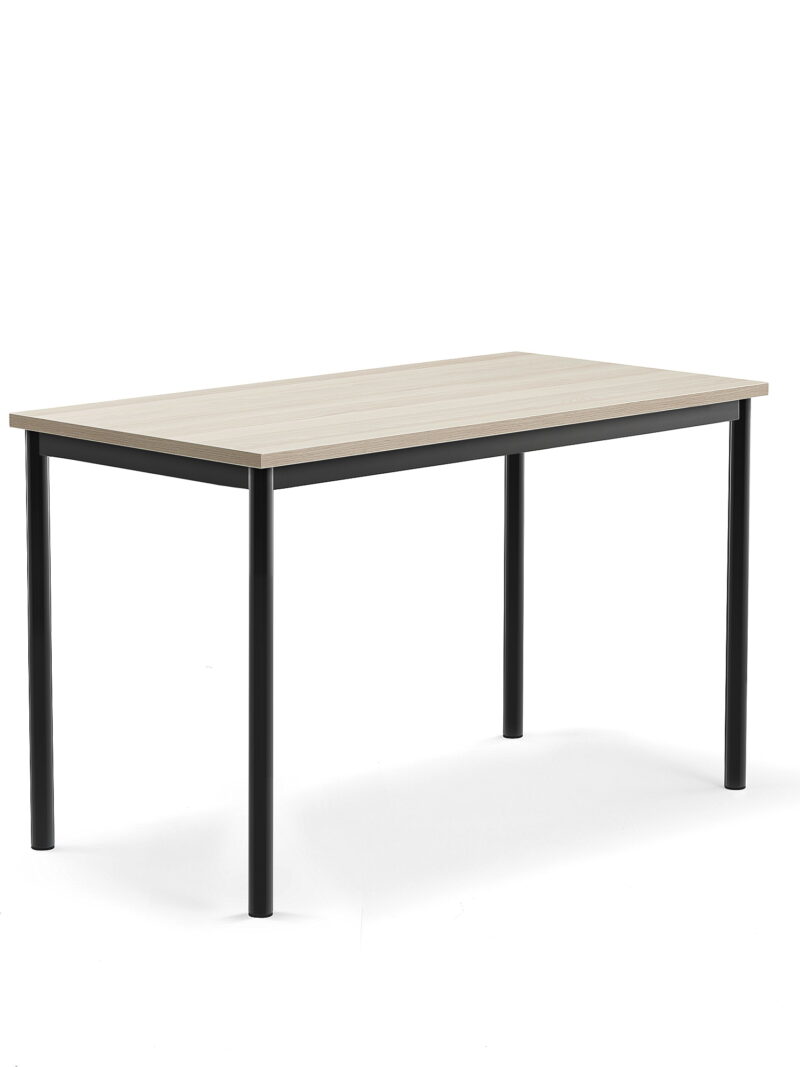 Biurko BORÅS PLUS, 1200x600x720 mm, popielaty laminat, antracyt