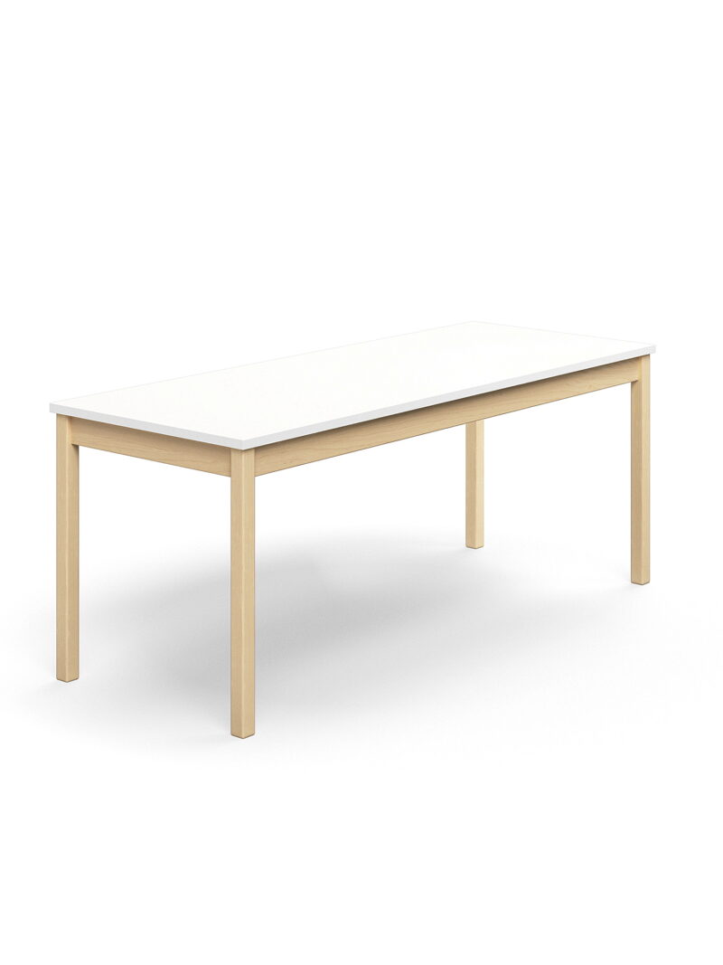 Stół DECIBEL, 1800x700x720 mm, HPL redukujący hałas, biały
