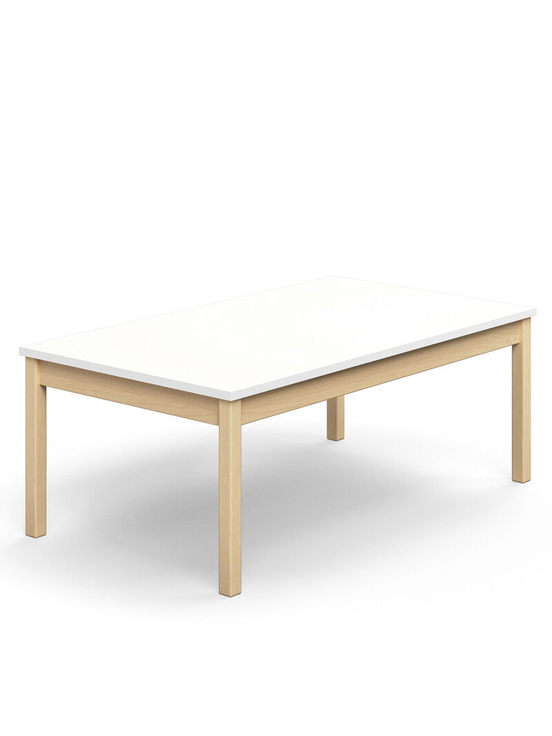 Stół DECIBEL, 1400x800x530 mm, HPL redukujący hałas, biały
