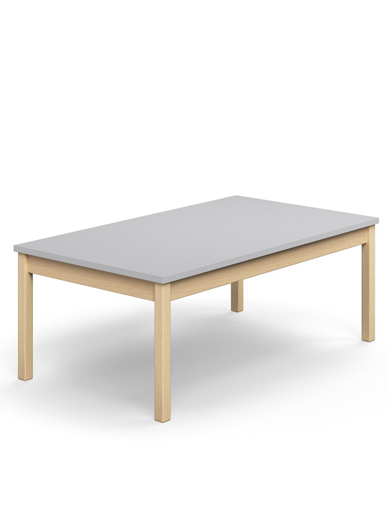 Stół DECIBEL, 1400x800x530 mm, HPL redukujący hałas, szary