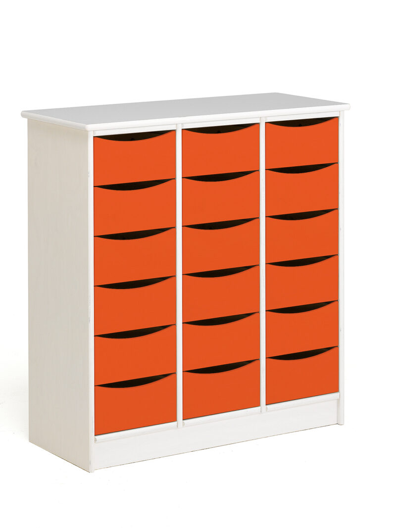 Komoda Björkavi, 18 szuflad, pomarańczowy