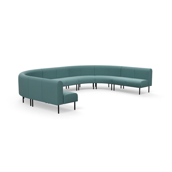 Sofa VARIETY, kształt U, tkanina Pod CS, turkusowy