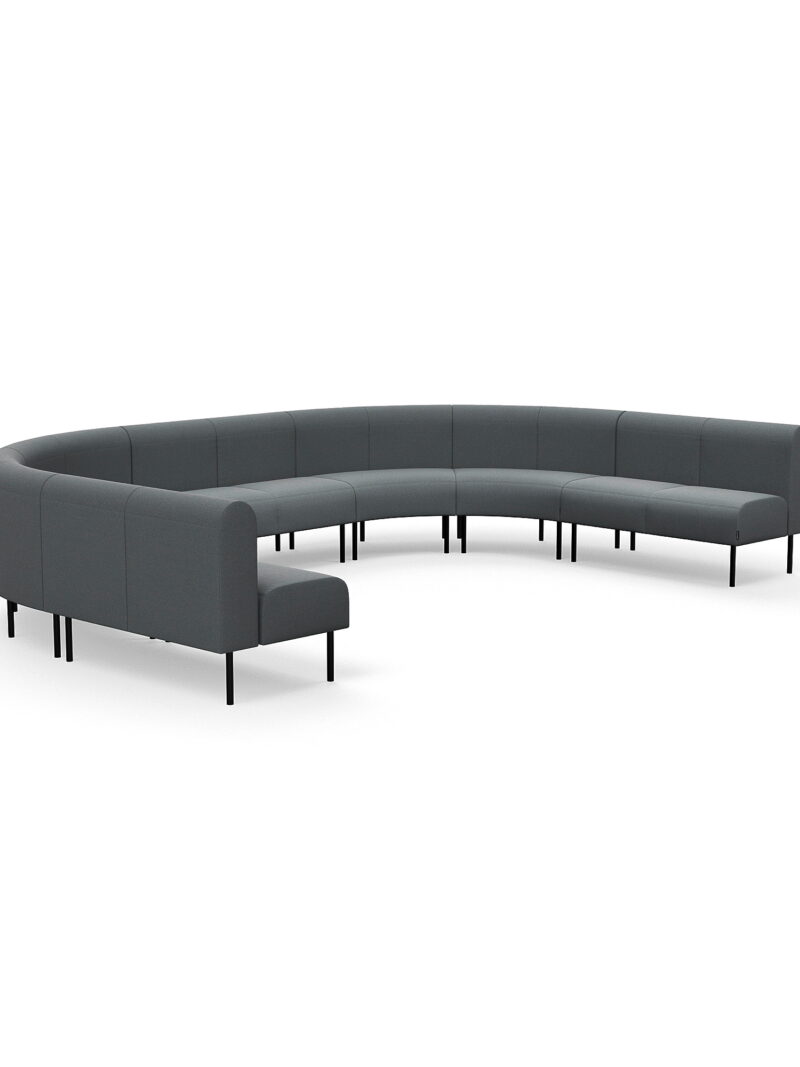 Sofa VARIETY, kształt U, tkanina Pod CS, srebrnoszary