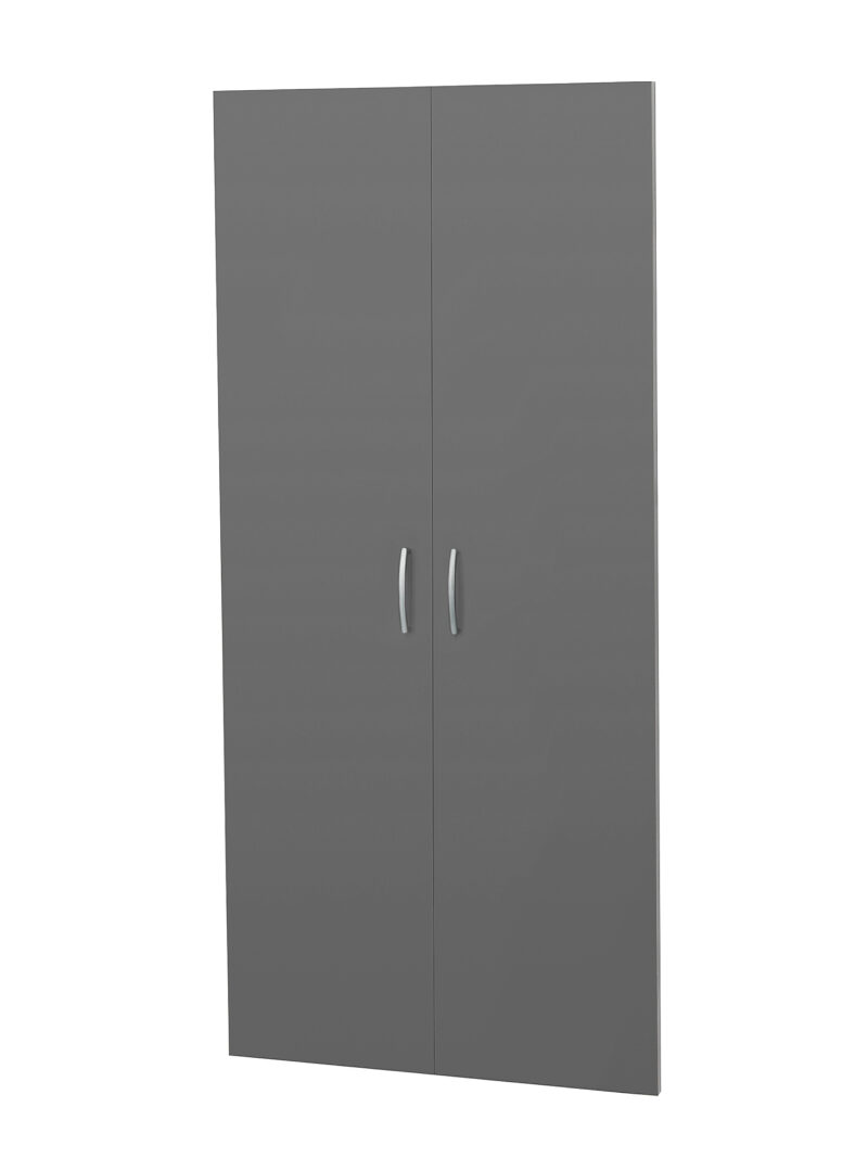 Drzwi do regału FLEXUS, ukrywają 4 półki, 1610 mm, szary