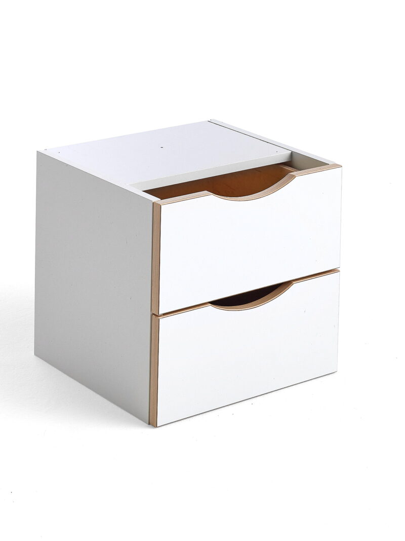 Organizer z szufladami RICO, 2 szuflady, biały
