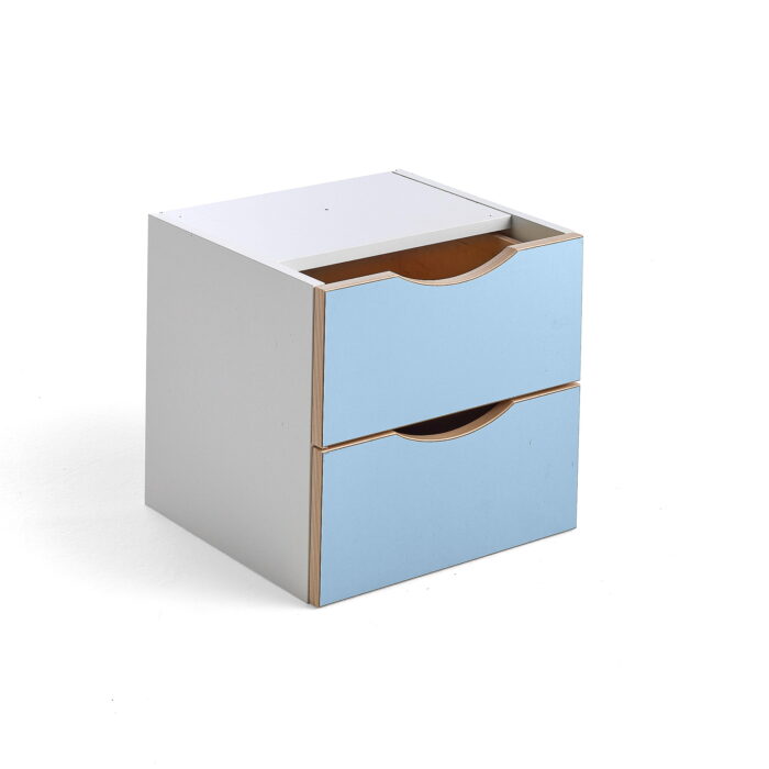 Organizer z szufladami RICO, 2 szuflady, błękitny