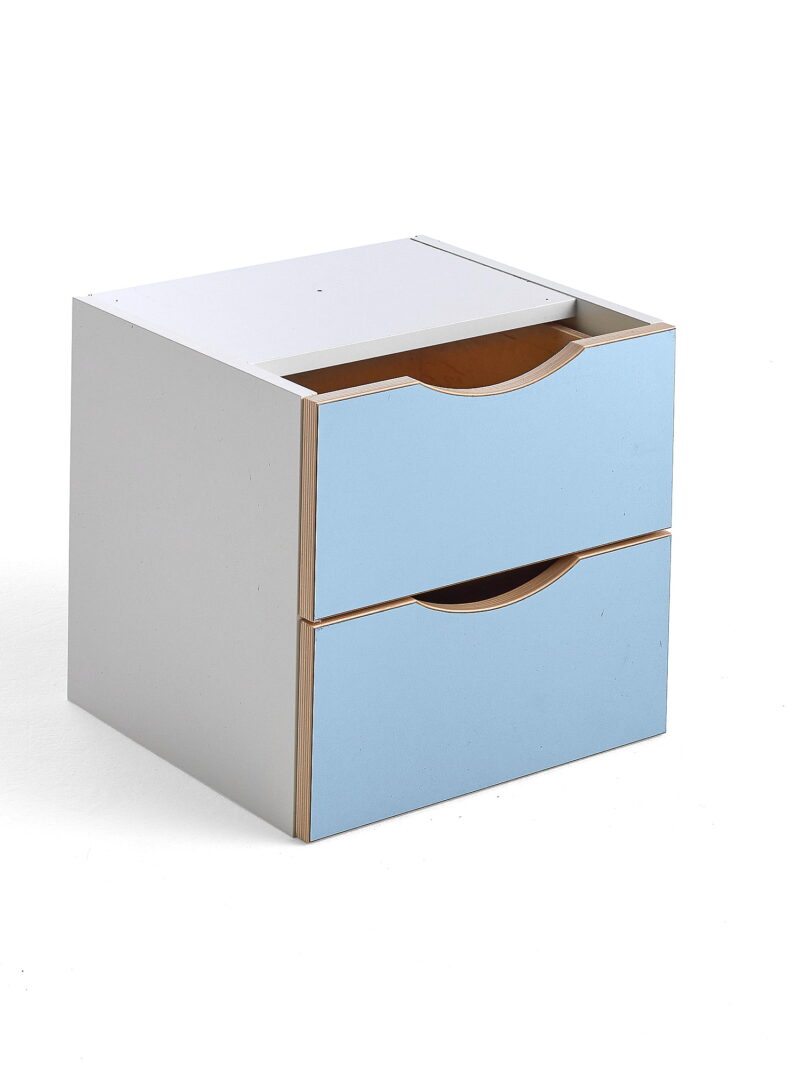 Organizer z szufladami RICO, 2 szuflady, błękitny