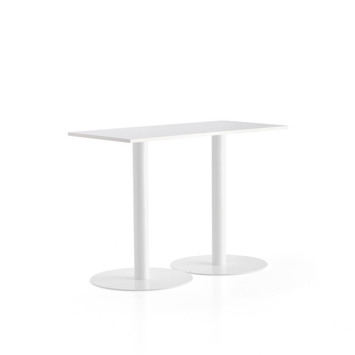 Stół barowy ALVA, 1400x700x1000 mm, biały, biały