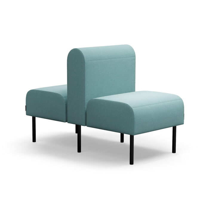 Sofa modułowa VARIETY, 1-osobowa, podwójna, tkanina Pod CS, turkusowy