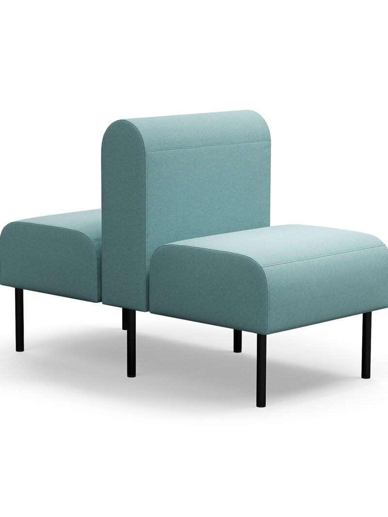 Sofa modułowa VARIETY, 1-osobowa, podwójna, tkanina Pod CS, turkusowy
