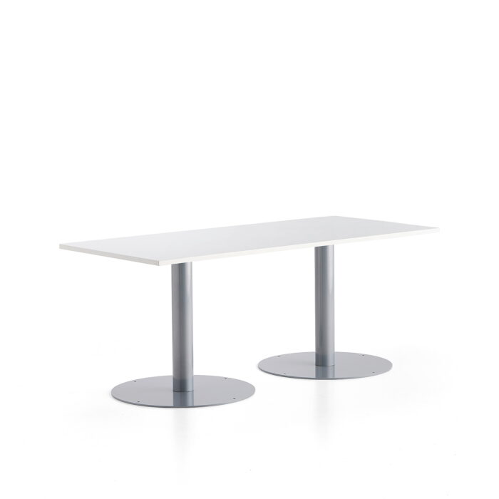 Stół ALVA 1800x800x720 mm, srebrny, biały
