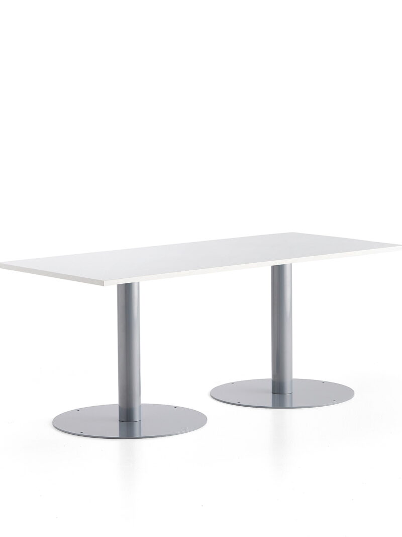 Stół ALVA 1800x800x720 mm, srebrny, biały