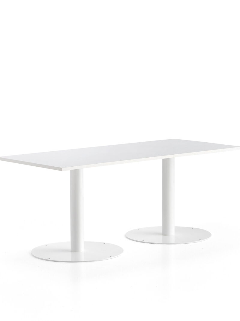 Stół ALVA, 1800x800x720 mm, biały, biały