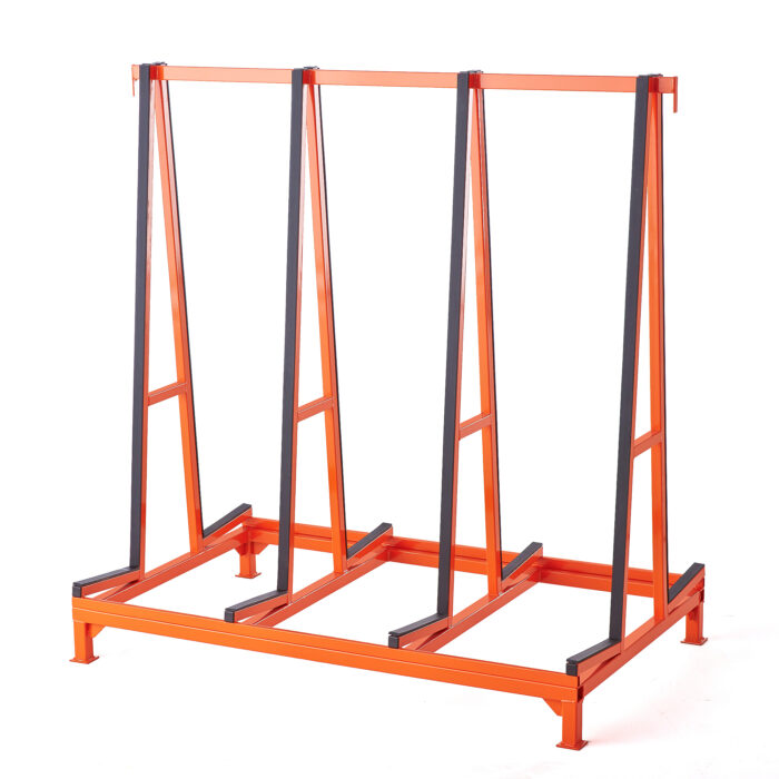 Stojak na płaskie przedmioty, guma, dwustronny, 1550x930x1615 mm, 1000 kg