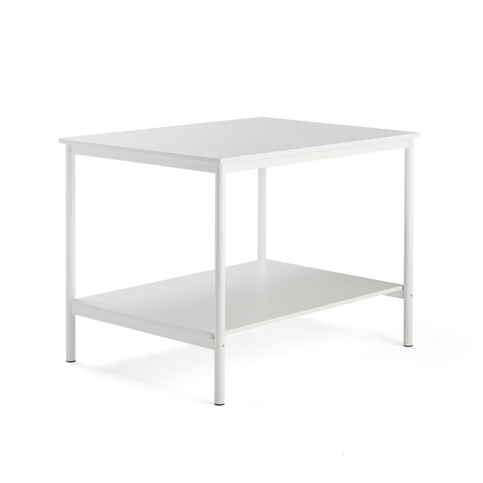 Stół roboczy, 1200x900x900 mm, biały, biały