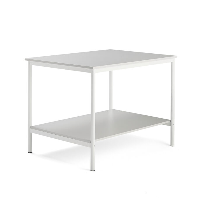 Stół roboczy, 1200x900x900 mm, jasnoszary, biały