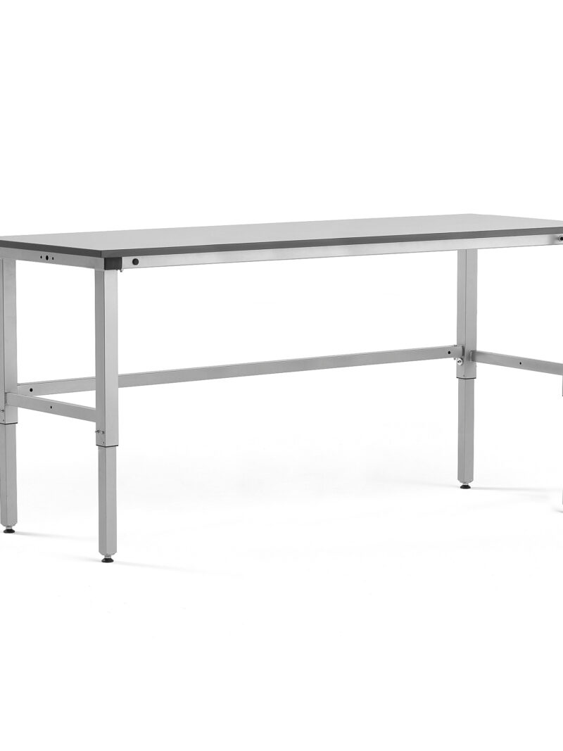 Stół roboczy MOTION, z ręczną regulacją wysokości, 150 kg, 2000x600 mm