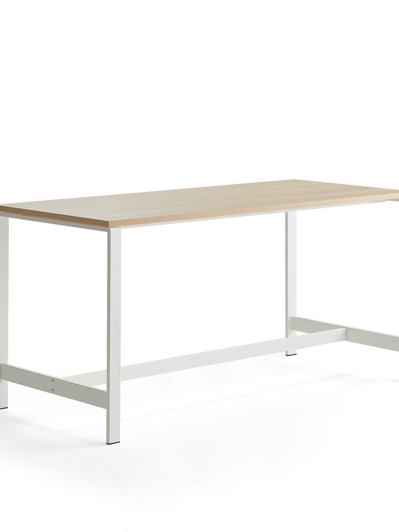 Stół VARIOUS, 1800x800x900 mm, biały, dąb