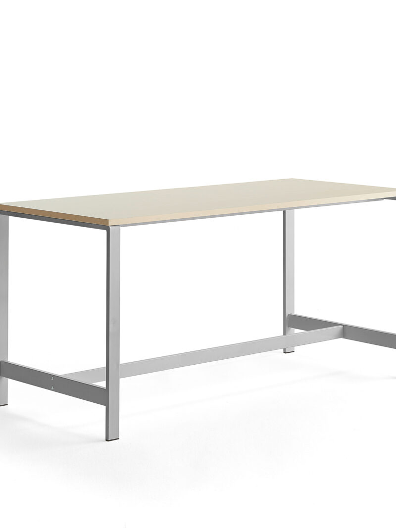 Stół VARIOUS, 1800x800x900 mm, srebrny, brzoza