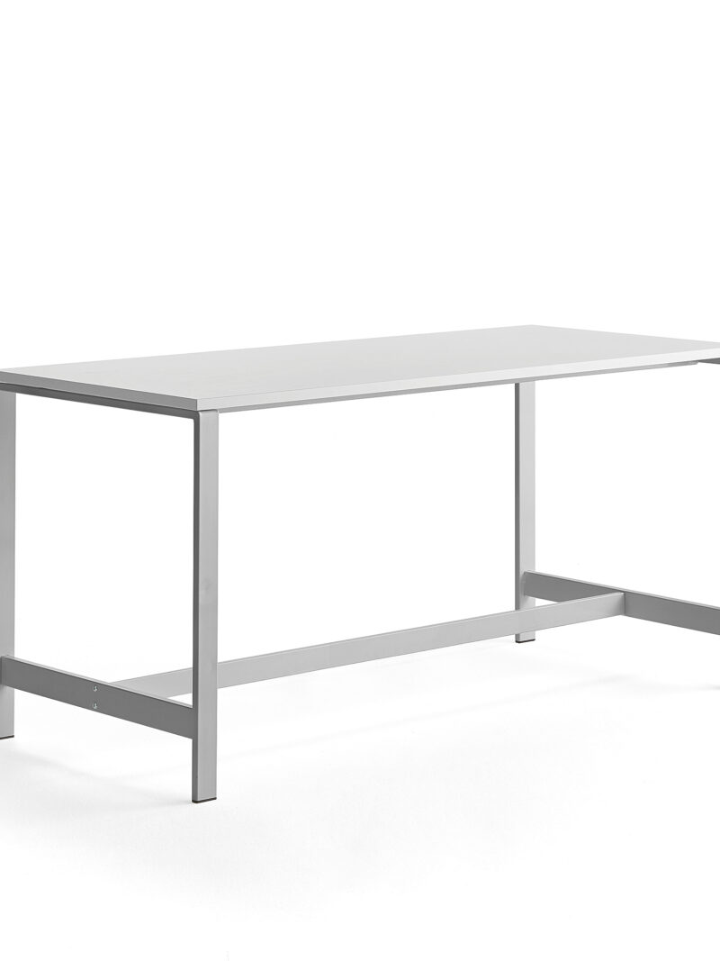 Stół VARIOUS, 1800x800x900 mm, srebrny, biały