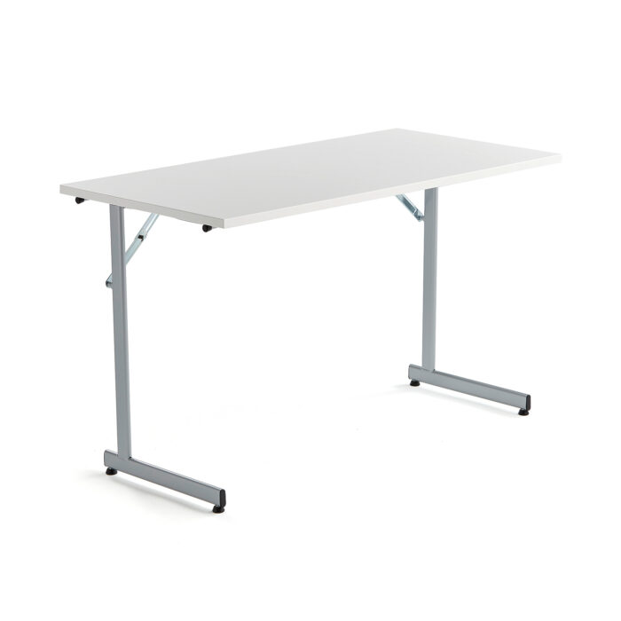 Stół konferencyjny CLAIRE, składany, 1200x600x720 mm, biały, szary
