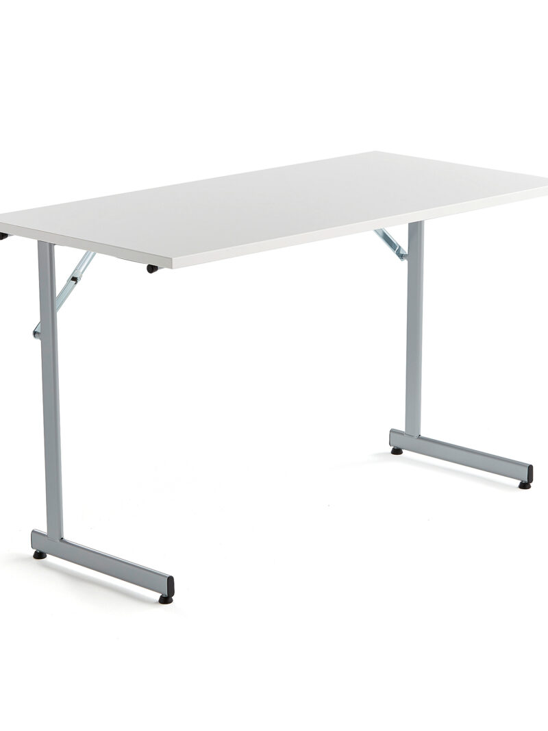 Stół konferencyjny CLAIRE, składany, 1200x600x720 mm, biały, szary