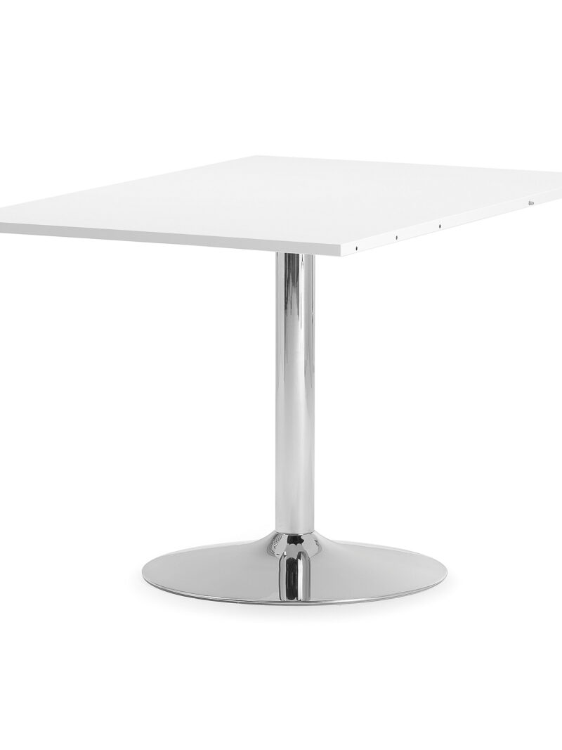 Stół konferencyjny FLEXUS, moduł dodatkowy, 800x1200x750 mm, biały, chrom