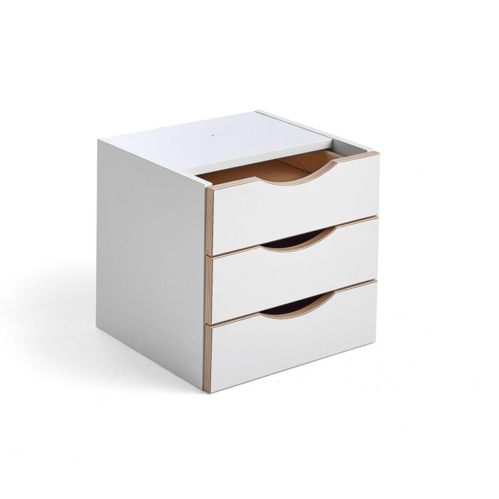 Organizer z szufladami RICO, 3 szuflady, biały