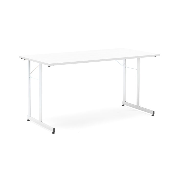 Stół konferencyjny CLAIRE, składany, 1400x700x720 mm, biały, szary