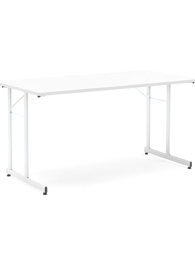 Stół konferencyjny CLAIRE, składany, 1400x700x720 mm, biały, szary