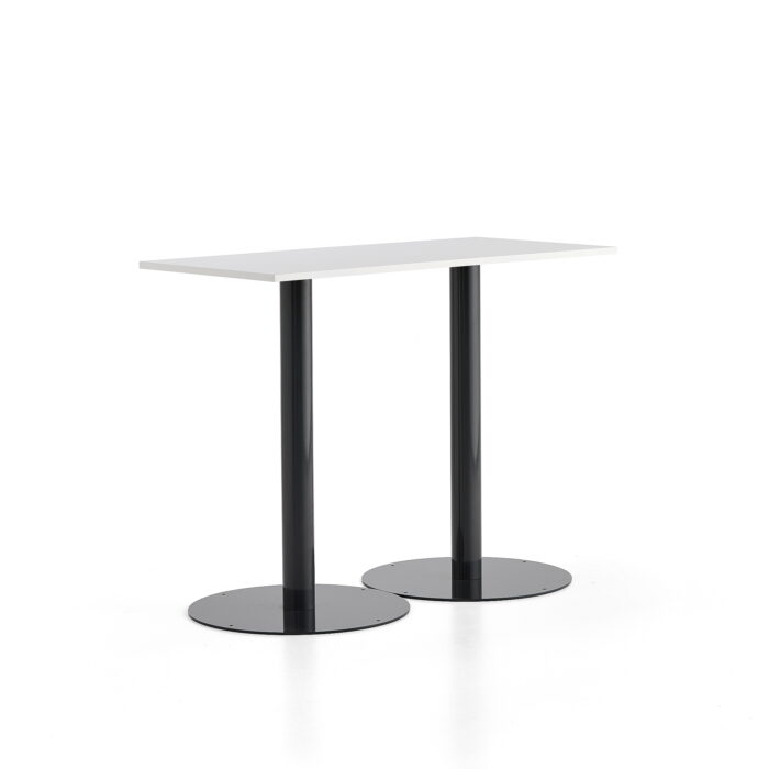 Stół barowy ALVA, 1400x700x1100 mm, antracyt, biały
