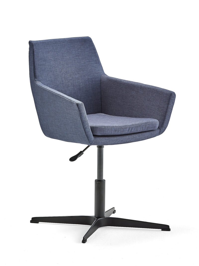 Krzesło konferencyjne FAIRFIELD, czarny, niebieskoszary
