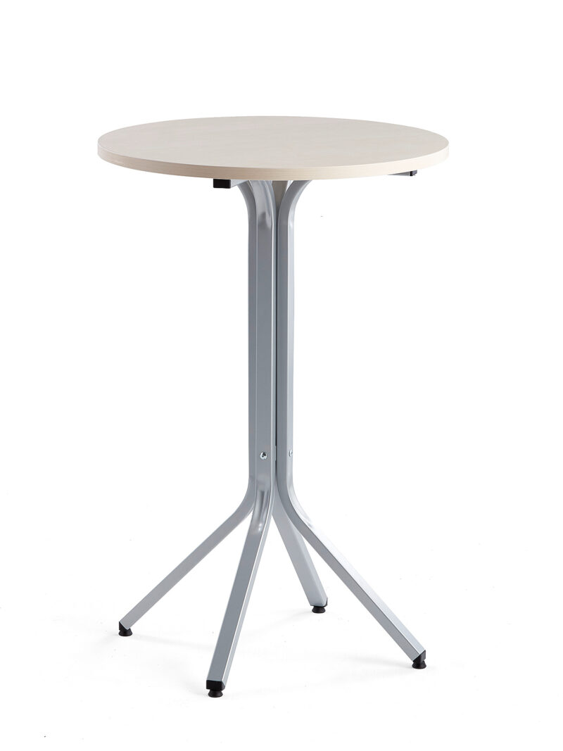 Stół VARIOUS, Ø700x1050 mm, srebrny, brzoza