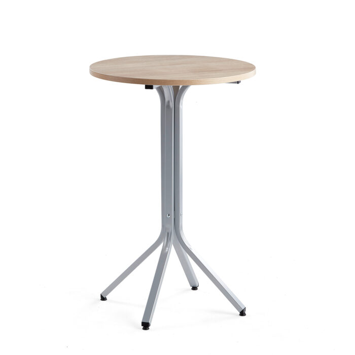 Stół VARIOUS, Ø700x1050 mm, srebrny, dąb