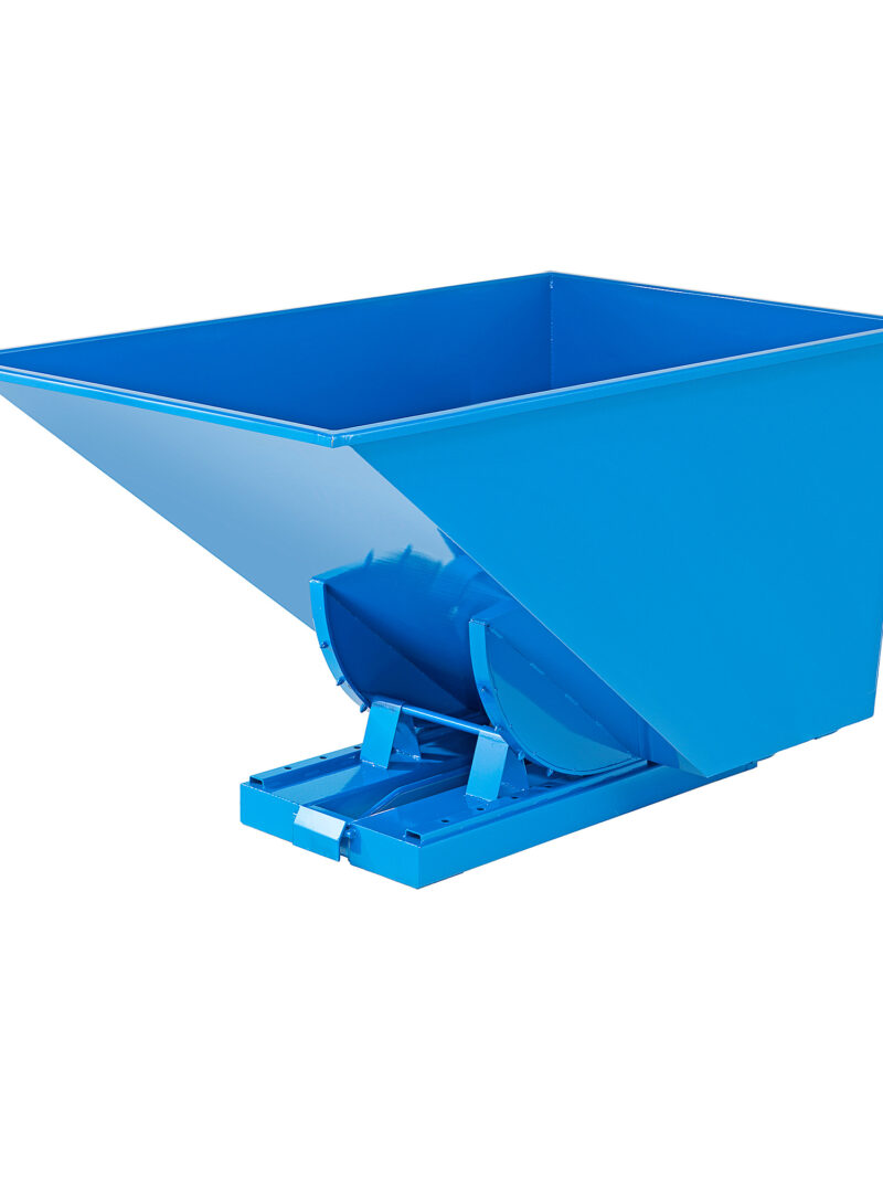 Kontener wywrotka AZURE, samowyładowczy, 1700x1215x1045 mm, 1100 L, niebieski