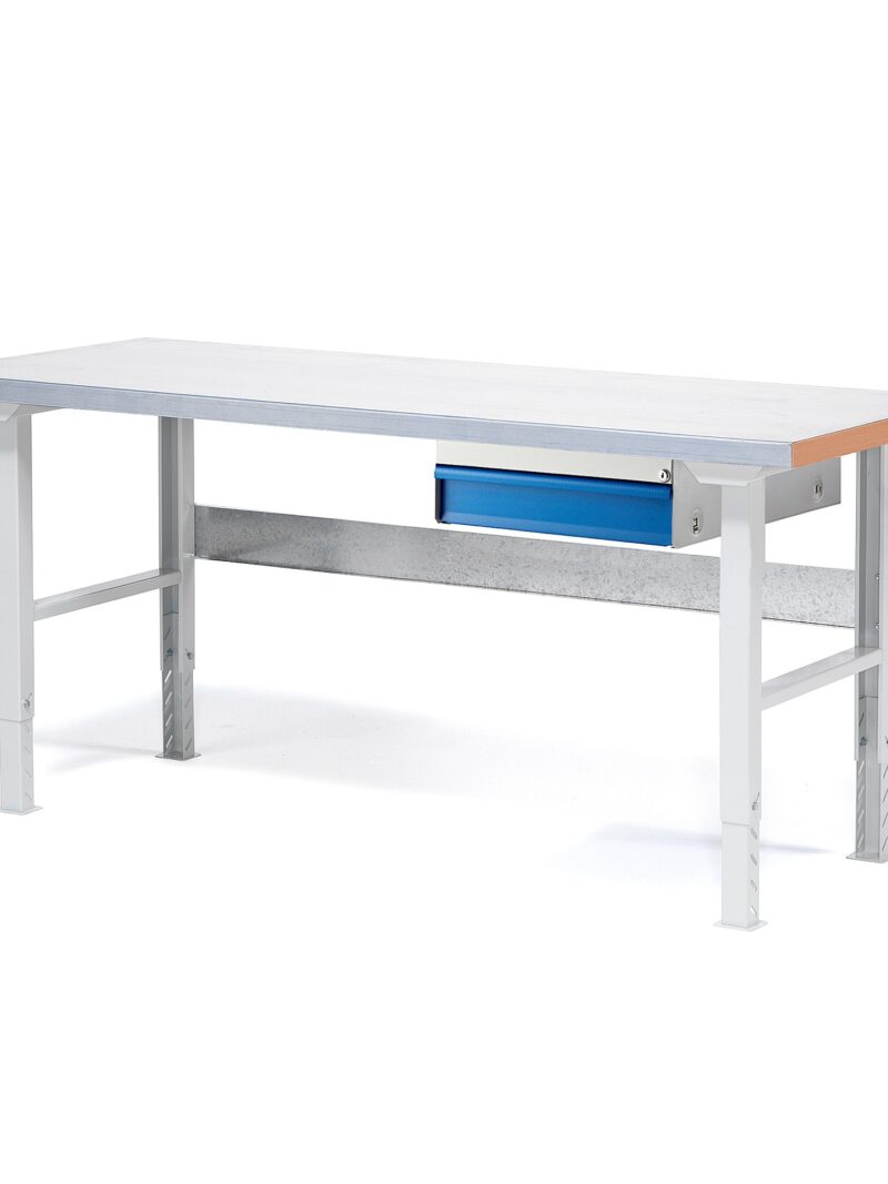 Stół roboczy SOLID, z szufladą, 750 kg, 1500x800 mm, stal
