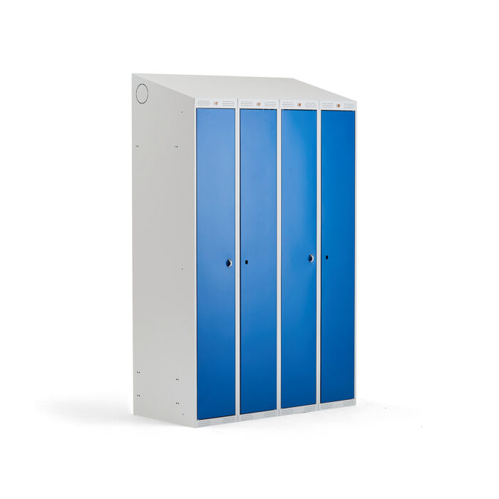 Szafa ubraniowa CLASSIC COMBO, 4 drzwi, 1900x1200x550 mm, niebieski