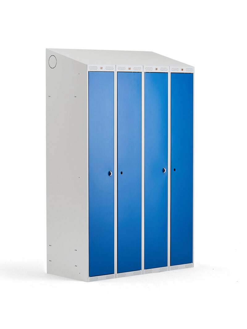 Szafa ubraniowa CLASSIC COMBO, 4 drzwi, 1900x1200x550 mm, niebieski