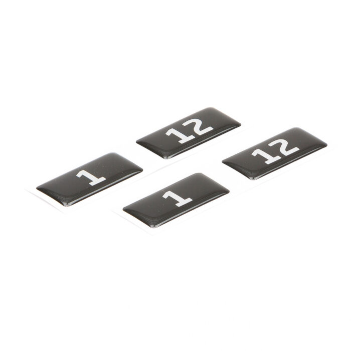 Naklejki z numerami do szaf, 40x20 mm, 1-500, czarno-biały