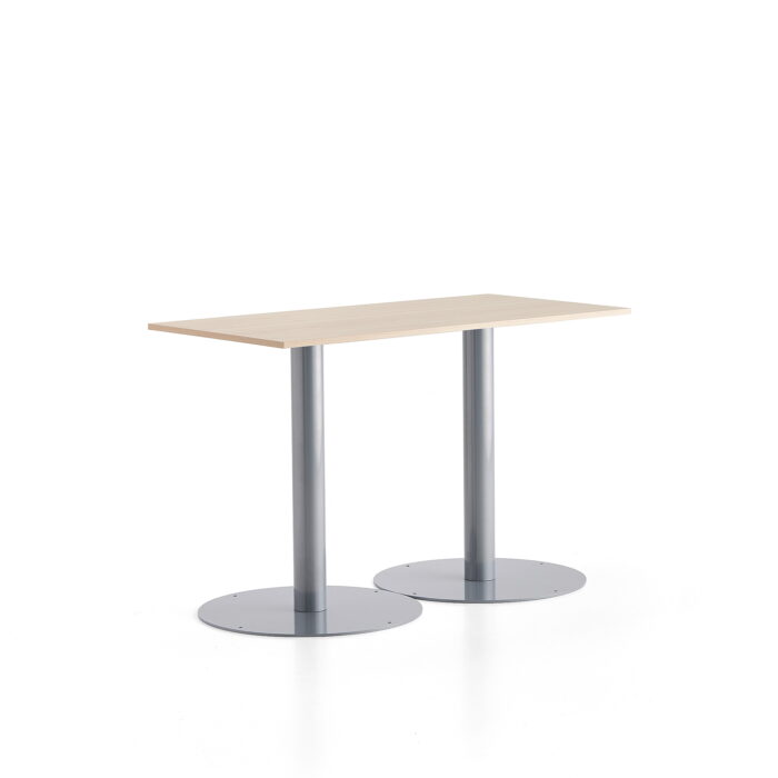 Stół ALVA, 1400x700x900 mm, srebrny, brzoza